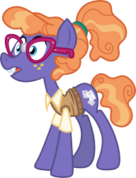 Size: 3000x3904 | Tagged: safe, artist:cloudy glow, imported from derpibooru, frazzle rock, earth pony, female, glasses, nerd pony, simple background, solo, transparent background, vector