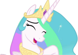 Size: 3550x2520 | Tagged: safe, edit, edited screencap, editor:mrtoonlover83, imported from derpibooru, screencap, princess celestia, alicorn, background removed, female, laughing, not a vector, solo