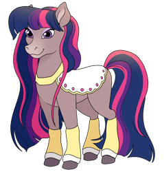 Size: 690x721 | Tagged: safe, artist:byefella, imported from derpibooru, twilight sparkle, horse, female, simple background, solo, style emulation, transparent background, wild manes, wild manesified