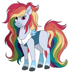 Size: 745x779 | Tagged: safe, artist:byefella, imported from derpibooru, rainbow dash, horse, female, simple background, solo, style emulation, transparent background, wild manes, wild manesified