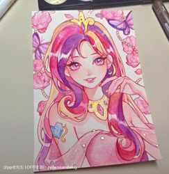 Size: 750x771 | Tagged: safe, artist:pplaoxiansheng, imported from derpibooru, princess cadance, equestria girls, solo