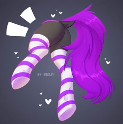 Size: 1988x2000 | Tagged: safe, artist:shelti, oc, oc only, pony, butt, clothes, female, mare, socks, striped socks