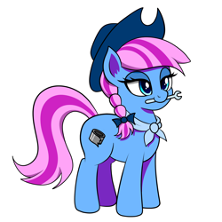 Size: 2000x2000 | Tagged: safe, artist:vomitvomiting, imported from derpibooru, oc, oc:designer doohickey, pony, hat, simple background, solo, white background