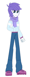 Size: 582x1498 | Tagged: safe, artist:ferrokiva, color edit, edit, editor:jbrony, imported from derpibooru, oc, oc only, oc:arctic ace, human, equestria girls, clothes, colored, equestria girls-ified, male, scarf, simple background, solo, transparent background