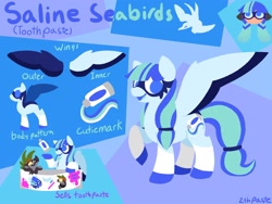 Size: 2048x1536 | Tagged: safe, artist:toothpaste_spl, imported from derpibooru, oc, oc only, pegasus, pony, lineless, open mouth, open smile, reference sheet, smiling, splatoon