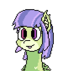 Size: 450x510 | Tagged: safe, artist:nukepony360, imported from derpibooru, oc, oc only, oc:miyuki fledermaus, bat pony, :p, artfight, bat wings, bust, digital art, ear fluff, female, folded wings, mare, pixel art, portrait, simple background, solo, tongue out, transparent background, wings