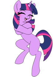 Size: 1920x2786 | Tagged: safe, artist:tamers12345, imported from derpibooru, twilight sparkle, pony, unicorn, bipedal, blushing, happy, horn, missing cutie mark, my little pony the movie: the death of twilight sparkle, solo