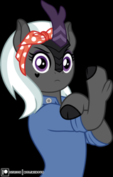 Size: 3173x5000 | Tagged: safe, artist:moliminous, imported from derpibooru, oc, oc:jinx von steinmare, pony, rosie the riveter