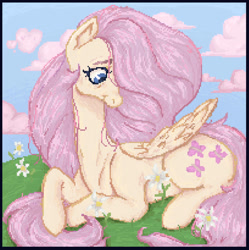 Size: 893x895 | Tagged: safe, artist:thelesters, imported from derpibooru, fluttershy, pegasus, pony, solo