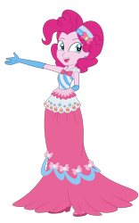 Size: 2500x3999 | Tagged: safe, artist:ravenwolf-bases, imported from derpibooru, pinkie pie, human, equestria girls, clothes, dress, female, gala dress, simple background, solo, transparent background