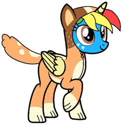 Size: 634x644 | Tagged: safe, artist:shieldwingarmorofgod, imported from derpibooru, oc, oc only, oc:royal strength, alicorn, alicorn oc, bluey, chili heeler, dog costume, female, horn, wings