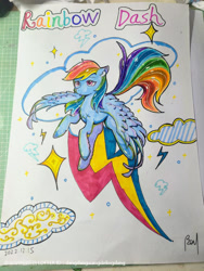 Size: 750x1000 | Tagged: safe, artist:dangdangxiangdelingdang, imported from derpibooru, rainbow dash, pegasus, pony, solo