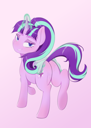 Size: 2480x3508 | Tagged: safe, artist:return 0, imported from derpibooru, starlight glimmer, pony, unicorn, butt, dat towelin', female, glimmer glutes, horn, looking at you, mare, plot, scene interpretation, solo, towel