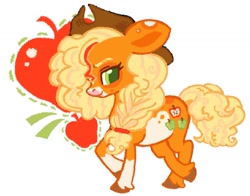 Size: 1337x1046 | Tagged: safe, artist:sweetpinkheart0, imported from derpibooru, applejack, earth pony, pony, alternate design, cute, female, jackabetes, mare, orange coat, simple background, solo, white background