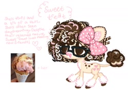 Size: 1472x1040 | Tagged: safe, artist:sweetpinkheart0, imported from derpibooru, oc, oc only, earth pony, pony, cute, food, ice cream, ocbetes, reference sheet, reference used, simple background, white background