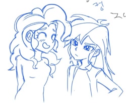 Size: 660x545 | Tagged: safe, artist:dashwooo, imported from derpibooru, pinkie pie, rainbow dash, equestria girls
