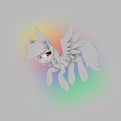 Size: 2000x2000 | Tagged: safe, artist:kathepart, imported from derpibooru, rainbow dash, pegasus, looking at you, rainbow background, simple background, solo, speedpaint, spread wings, wings