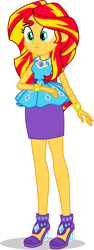 Size: 676x1798 | Tagged: safe, artist:dustinwatsongkx, imported from derpibooru, sunset shimmer, equestria girls, clothes swap, simple background, solo, white background