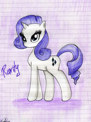 Size: 828x1107 | Tagged: safe, artist:fleiiha, imported from derpibooru, rarity, pony, unicorn, horn, solo