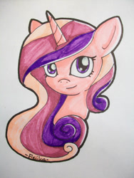 Size: 828x1104 | Tagged: safe, artist:fleiiha, imported from derpibooru, princess cadance, alicorn, pony, solo