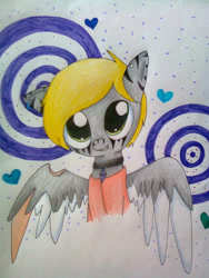 Size: 720x960 | Tagged: safe, artist:fleiiha, imported from derpibooru, derpy hooves, pegasus, pony, solo