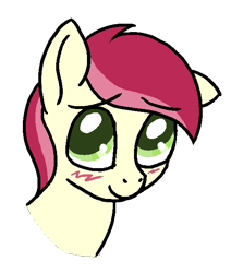 Size: 517x610 | Tagged: safe, artist:frilanka, imported from derpibooru, roseluck, earth pony, pony, blushing, floppy ears, looking at you, simple background, solo, transparent background