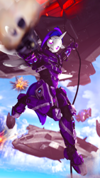 Size: 2160x3840 | Tagged: safe, artist:shadowuwu, oc, oc only, oc:starry, anthro, cyborg, 3d, female, looking at you, mech