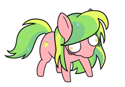 Size: 897x627 | Tagged: safe, artist:scraggleman, imported from derpibooru, lemon zest, earth pony, pony, simple background, solo, sweat, transparent background