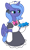 Size: 761x1251 | Tagged: safe, artist:spoopygander, imported from derpibooru, princess luna, alicorn, pony, blushing, clothes, cookie, cute, female, filly, food, maid, mare, my little pony: pinkie pie goes bowling with twilight's family, socks, solo, tray, woona, younger