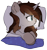 Size: 850x898 | Tagged: safe, artist:spoopygander, imported from derpibooru, oc, oc only, oc:spipples, pony, unicorn, bed, cute, ear piercing, earring, female, freckles, horn, jewelry, mare, markings, nose piercing, nose ring, phone, piercing, pillow, sad, solo