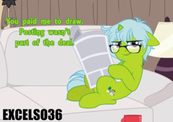 Size: 935x661 | Tagged: safe, artist:excelso36, imported from derpibooru, pony, unicorn, couch, glasses, horn, solo