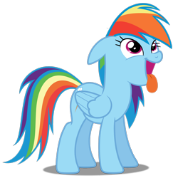 Size: 5000x5000 | Tagged: safe, artist:dashiesparkle, artist:yanoda, edit, imported from derpibooru, vector edit, rainbow dash, pegasus, pony, newbie dash, season 6, .svg available, absurd resolution, behaving like a dog, doggy dash, female, floppy ears, happy, mare, panting, solo, tongue out, vector