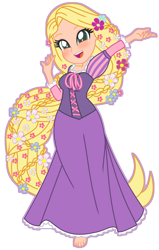 Size: 1356x2131 | Tagged: safe, artist:yaya54320, imported from derpibooru, human, equestria girls, crossover, disney, disney princess, equestria girls-ified, female, rapunzel, simple background, solo, tangled (disney), transparent background