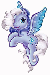 Size: 270x400 | Tagged: safe, imported from derpibooru, silver glow, pegasus, pony, blue wings, cute, female, flying, g3, g3 silverbetes, hooves, mare, simple background, solo, white background, wings