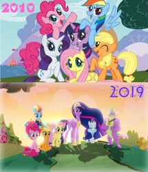 Size: 828x965 | Tagged: safe, artist:mlpfan3991, imported from derpibooru, applejack, fluttershy, pinkie pie, rainbow dash, rarity, spike, twilight sparkle, alicorn, dragon, earth pony, pegasus, unicorn, season 9, the last problem, spoiler:s09, 2010, 2010s, 2019, adult, adult spike, female, gigachad spike, horn, male, mane seven, mane six, mane six opening poses, older, older applejack, older fluttershy, older pinkie pie, older rainbow dash, older rarity, older spike, older twilight, twilight sparkle (alicorn), unicorn twilight, winged spike, wings