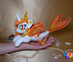 Size: 1502x1280 | Tagged: safe, artist:1stastrastudio, imported from derpibooru, daybreaker, seapony (g4), irl, jewelry, necklace, pearl necklace, photo, solo, species swap