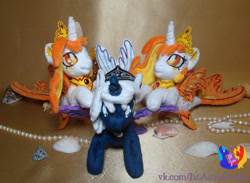 Size: 1752x1280 | Tagged: safe, artist:1stastrastudio, imported from derpibooru, daybreaker, princess luna, seapony (g4), irl, photo, plushie, seaponified, self paradox, self ponidox, species swap