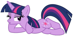 Size: 1052x523 | Tagged: safe, artist:noi kincade, imported from derpibooru, twilight sparkle, pony, unicorn, draw me like one of your french girls, female, horn, looking at you, lying down, mare, simple background, solo, transparent background, unicorn twilight, vector