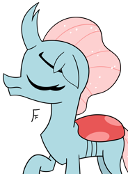 Size: 2182x2961 | Tagged: safe, artist:frownfactory, imported from derpibooru, ocellus, changedling, changeling, eyes closed, female, simple background, solo, transparent background