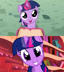 Size: 1920x2160 | Tagged: safe, edit, imported from derpibooru, screencap, twilight sparkle, pony, unicorn, a canterlot wedding, look before you sleep, female, filly, filly twilight sparkle, foal, horn, smiling, unicorn twilight, younger