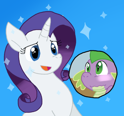 Size: 920x866 | Tagged: safe, artist:cmara, imported from derpibooru, rarity, spike, dragon, unicorn, female, horn, male, shipping, sparity, straight