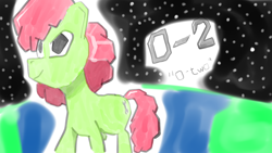 Size: 1920x1080 | Tagged: safe, artist:chloebyjuu, imported from derpibooru, oc, oc only, pony, robot, robot pony, simple background, solo, space