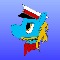 Size: 945x945 | Tagged: safe, imported from derpibooru, oc, oc only, oc:capitaine beaupré, earth pony, gradient background, solo