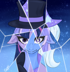 Size: 1441x1480 | Tagged: safe, artist:kurppi, imported from derpibooru, trixie, twilight sparkle, oc, oc:flawless sparklemoon, pony, flawless, fragments, fusion, fusion:trixie, fusion:twilight sparkle, fusion:twixie, incest, my little pony the movie: the death of twilight sparkle, piecest, shipping, starry eyes, wingding eyes