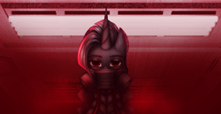 Size: 3528x1818 | Tagged: safe, artist:darklight1315, imported from derpibooru, pony of shadows, oc, oc only, oc:decline, oc:reaper, fallout equestria, fallout, fallout 2, fallout equestria: mayday, frank horrigan, red eyes, respirator, smoke, solo