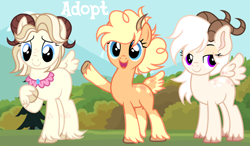 Size: 1280x745 | Tagged: safe, artist:vi45, imported from derpibooru, oc, oc only, goat, goat pony, cloven hooves, female