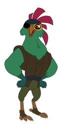 Size: 1419x2925 | Tagged: safe, artist:gmaplay, imported from derpibooru, anthro, bird, parrot pirates, my little pony: the movie, cropped, mullet (g4), ornithian, pirate, solo