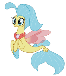 Size: 1900x2180 | Tagged: safe, artist:gmaplay, imported from derpibooru, princess skystar, seapony (g4), my little pony: the movie, aquastria, bubble, crepuscular rays, cropped, cute, female, fin wings, fins, floppy ears, flower, flower in hair, freckles, jewelry, necklace, ocean, open mouth, open smile, pearl, pearl necklace, scales, seaquestria, smiling, solo, swimming, underwater, water, wings