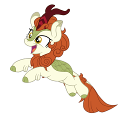 Size: 1900x1980 | Tagged: safe, artist:gmaplay, imported from derpibooru, autumn blaze, kirin, pony, sounds of silence, awwtumn blaze, cute, jumping, solo