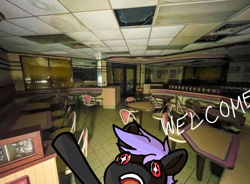 Size: 640x471 | Tagged: safe, artist:arche, imported from derpibooru, oc, oc only, oc:arche medley, abandoned, diner, restaurant